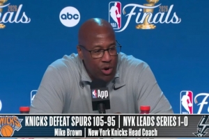 【完整版】迈克·布朗：我向裁判道歉了&我不应抱怨 布伦森是MVP